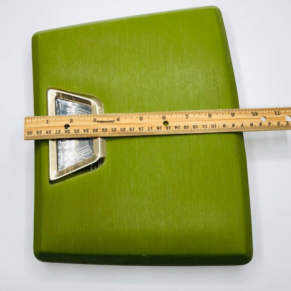 Vintage BORG Avocado Olive Green Personal Bathroom Scale 300lbs MCM Lifestyle - Picture 12 of 15
